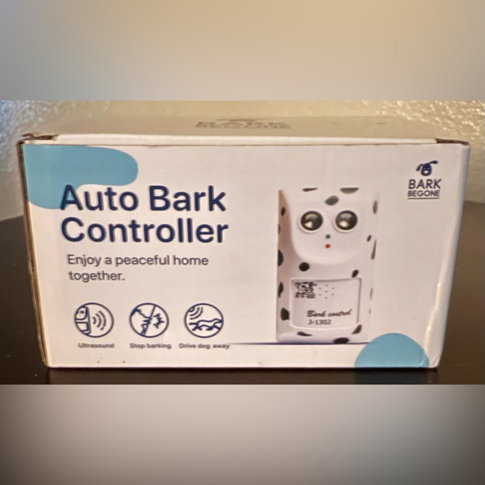 Bark Begone Ultrasonic Auto Bark Controller | Indoor Dog Training Device | NIB